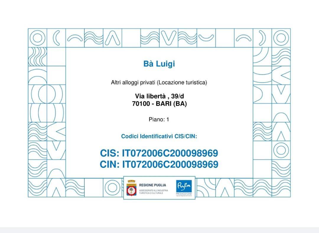דירות בארי Ba Luigi מראה חיצוני תמונה